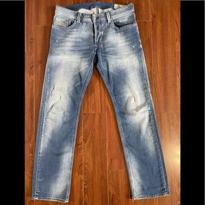 Diesel LARKEE Regular Straight Jeans Men's Size 33X32 Medium Wash